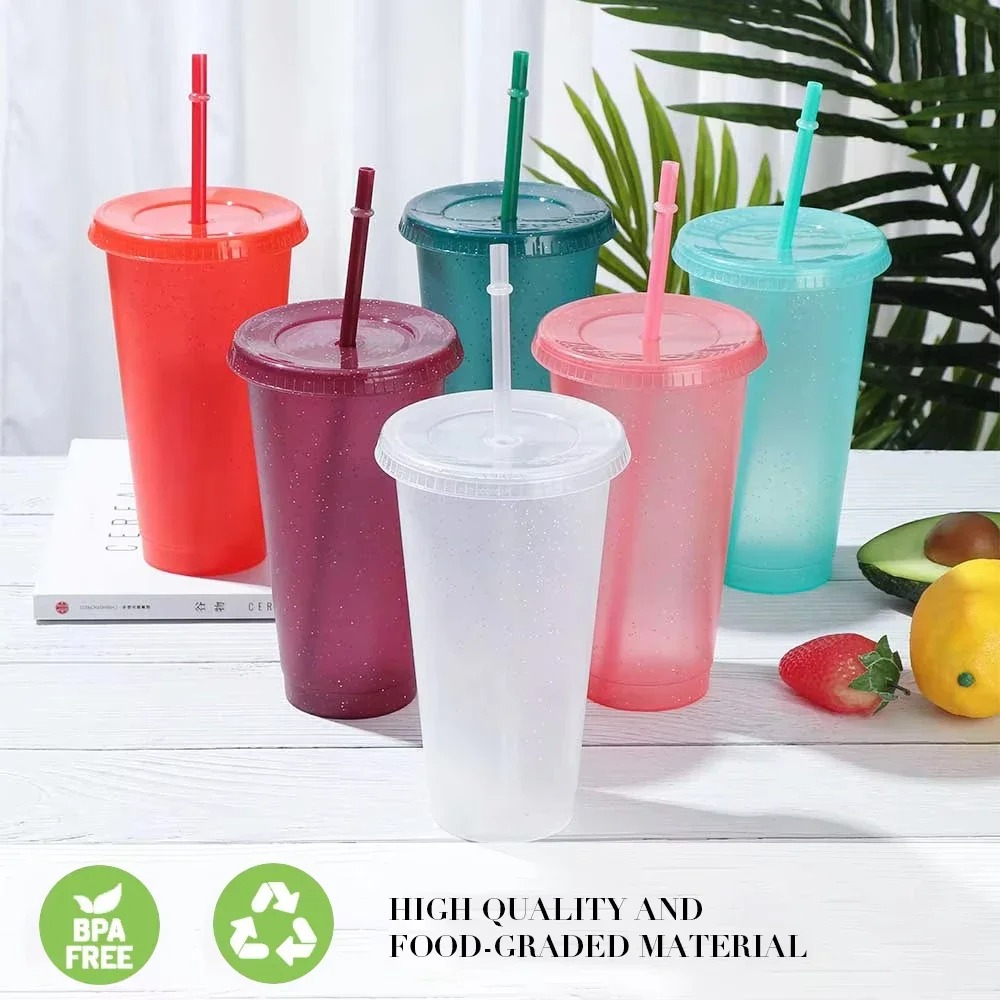Training Cup Straw - Летние вечерние блестящие стаканчики, чашки для