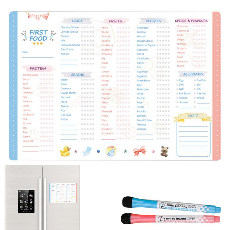Baby Food Journal - Многоразовый трекер первого питания Контрольный список