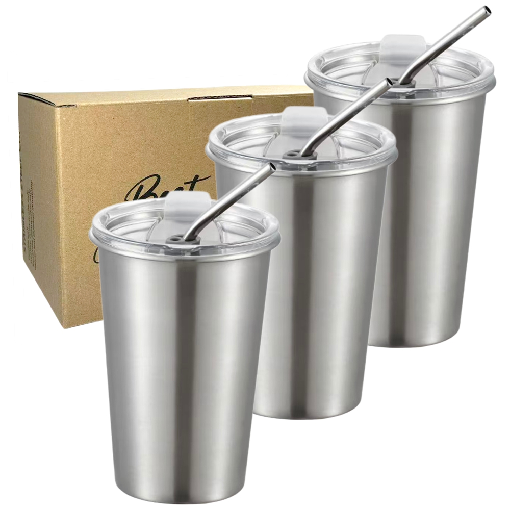 Training Cup Straw - 3 упаковки чашек из нержавеющей стали