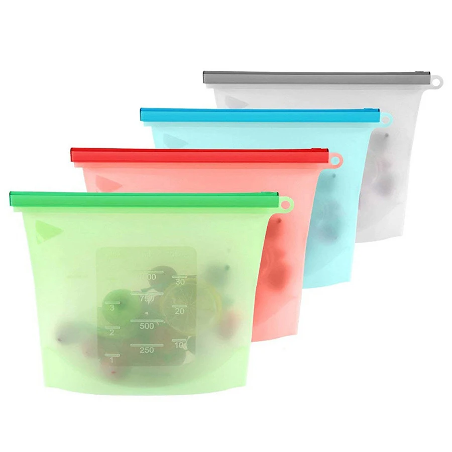 Food Pouch Reusable - Многоразовый силиконовый пакет для хранения продуктов