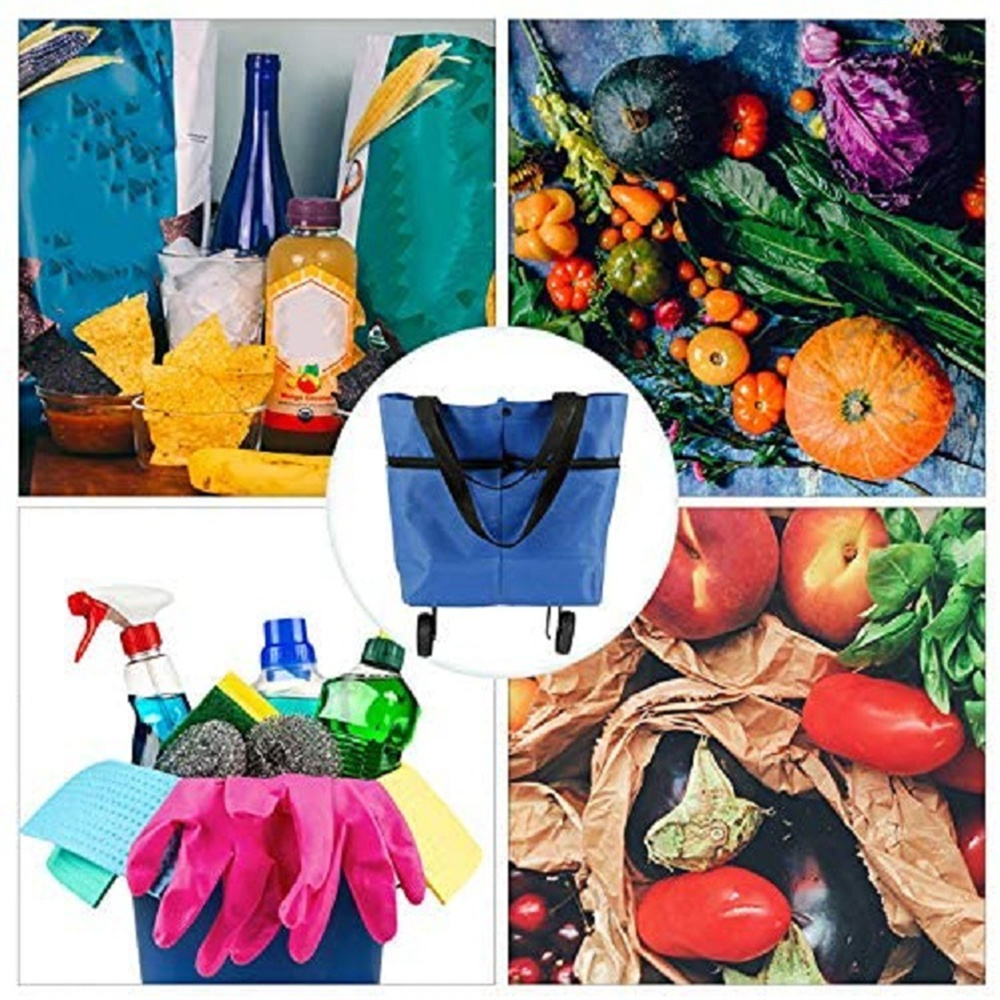Food Pouch Reusable - Складная сумка на тележке для покупок,