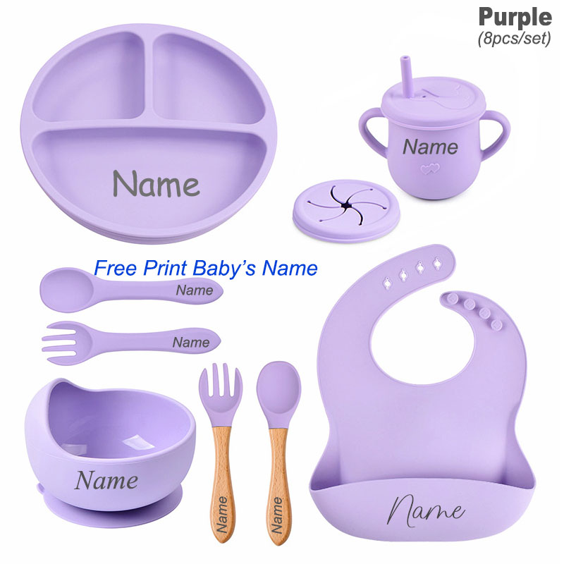 8 шт., набор силиконовой посуд – обзор и цена Baby Food Logo