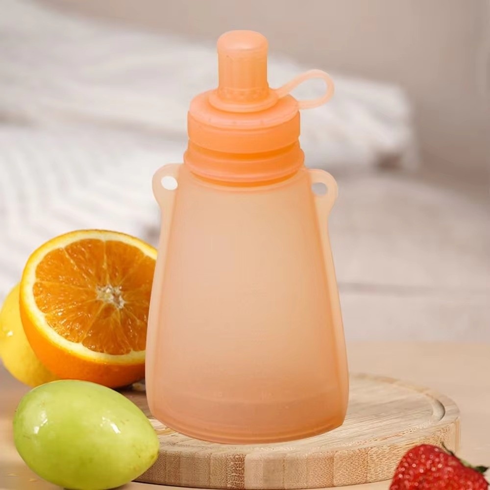 Пищевой контейнер из силикона  – обзор и цена Baby Food Reusable Pouches
