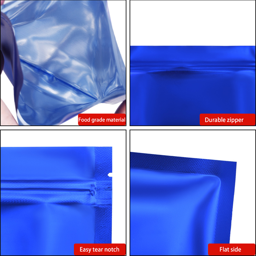 100 шт. матовых синих пакетов  – обзор и цена Food Pouch Reusable